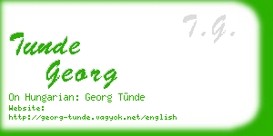 tunde georg business card